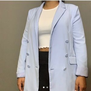 Women baby blue blazer